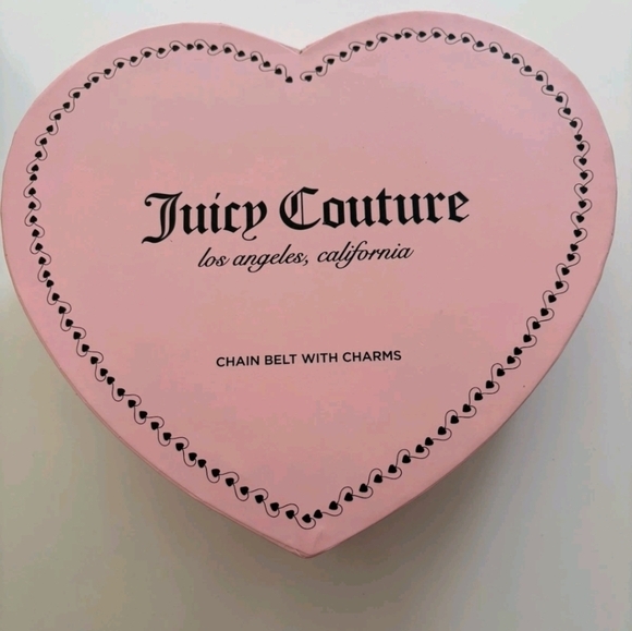 Juicy Couture Chain Belt with Charms Small/Medium in Pink Juicy Heart Gift Box - Picture 6 of 8